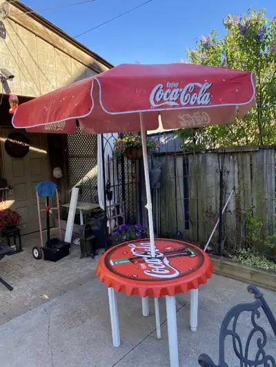 Coca-Cola Patio Table and Umbrella, View more