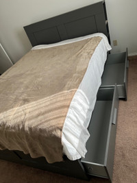 Queen bed and mattress. 