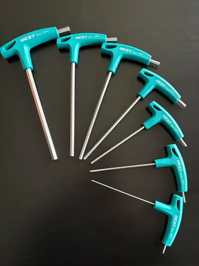 BIKE 7 PC BICYCLE HEX KEY SET W/ HANDLES, View more