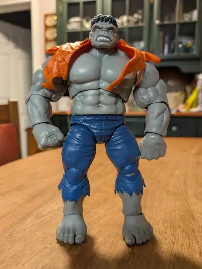 This is the Marvel Legends Grey Hulk from the two pack with Bruce Banner. He is big, standing at 9 i...