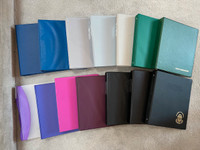 1 inch or 5/8 inch binders: various colors
