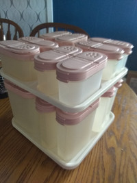 Vintage Tupperware spice rack/containers