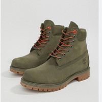 Men's Timberland Premium 6-Inch Waterproof Boots Dark Green Nubu