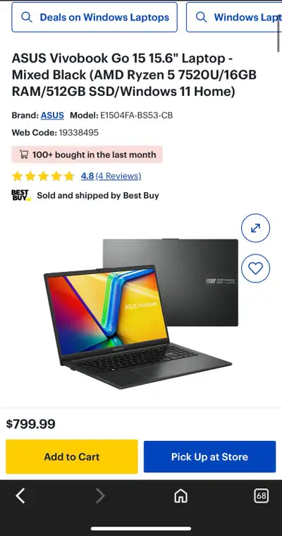 NEW Asus vivobook go 15 laptop 16gb ram, View more