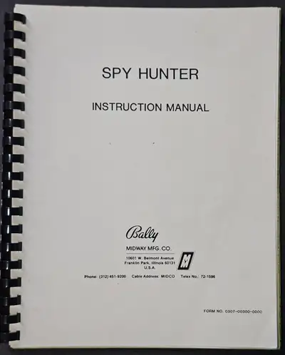 SPY HUNTER ARCADE GAME MANUL - MIDWAY, View more