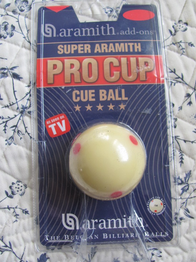 Super Aramith Pro. Cue Pool Ball Made in Belgian, 2 1/4 inch.