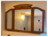 New Price *Large solid wood mirror - Grand miroir en bois massif