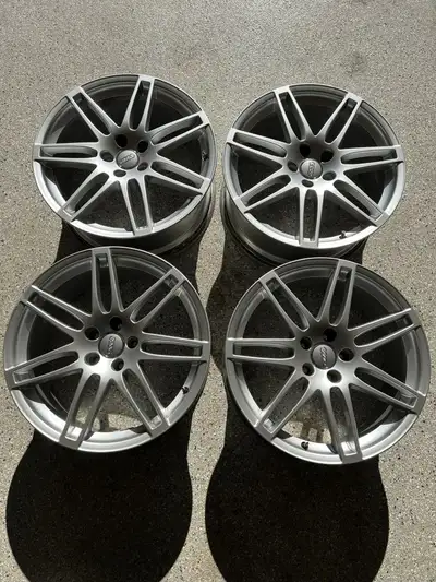For sale, a set of 4 OEM Audi S-Line wheels, 7 double spoke, made in Italy by Speedline in excellent...