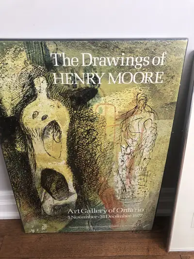 Henry Moore Exhibition  + Hand Signed "Windswept Mountain" Litho, View more