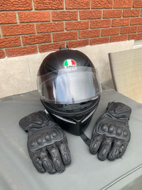 AGV K1 motorcycle gloves x alpinestars sp8 gloves