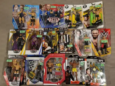 WWE Elite Basic and UFC Figures New in Box, View more