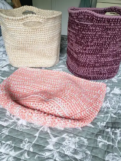 New Handmade Crocheted Market Tote Bags / Baskets, View more