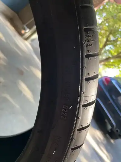 Pair of used Pirelli P Zero PZ4 run-flat summer tires, size 275/30R20. DOT 0222 (manufactured early...
