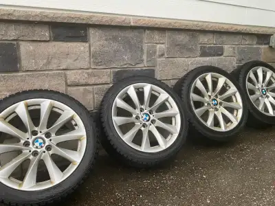 Tires in good condition with 6mm+ tread. Rims purchased new for 2018/19 winter, some bubbling and st...