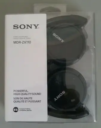 Sony MDR-ZX110 On the Ear Headphones - Black, View more