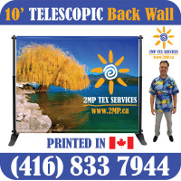 8'/10' STEP-N-REPEAT MEDIA WALL TRADE SHOW BANNER STAND DISPLAY