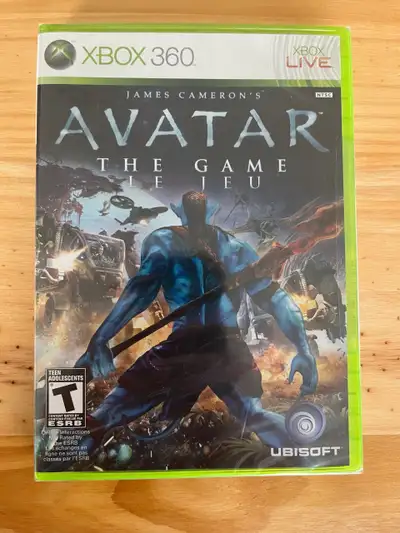 Unopened Avatar video game for xbox 360