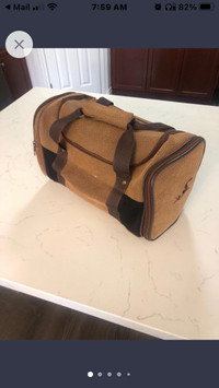 Suede Tote/Lunch Bag                        w/ Thermos