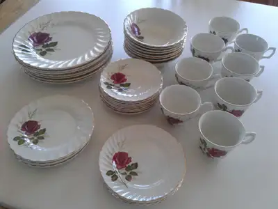 Anniversary rose vintage dinnerware 39pcs set, View more