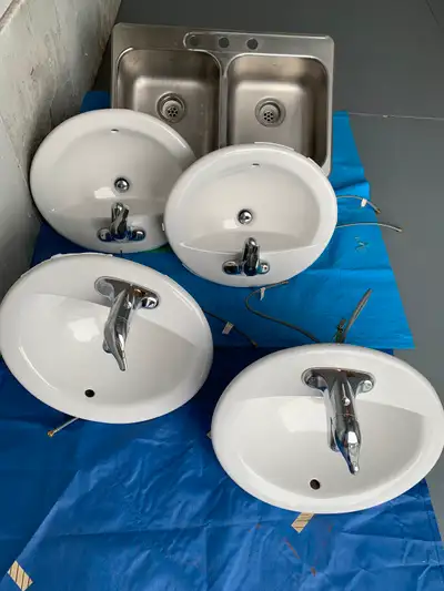 Bathroom ceramic and kitchen SS sinks, View more