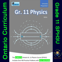 Ontario Physics 11 SPH3U with detailed Solutions, GTA Delivery