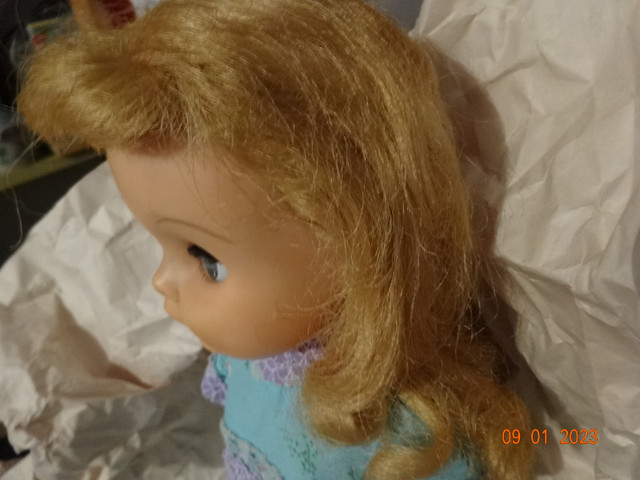 Doll, 18inch,girl.blonde, dressed,perfect lashes, deeancee in Toys & Games in Kelowna - Image 4