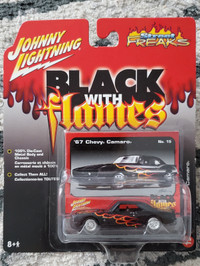 Johnny Lightning '67 CHEVY CAMARO with Flames Black