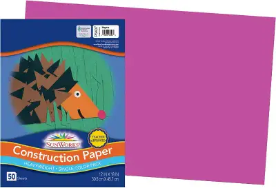 Pacon SunWorks Construction Paper, Magenta, 12 x 18, 50 Sheets,, View more