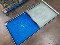 Safety Glass Floor Panels with Carved Design 24in x24in