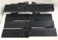 Various Brands Black Keyboards PC USB (HP Dell Lenovo) K1444