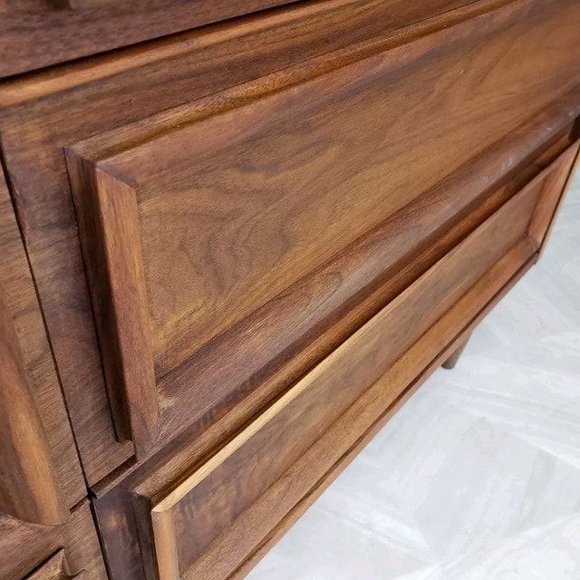 MidCentury Modern Walnut Lowboy Dresser Arts & Collectibles
