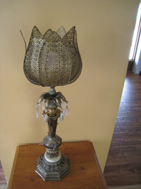 Très Rare lampe antique en métal et marbre !!!