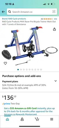 AD Cycle Products MAX Racer Pro Bicycle Trainer  with 7 Levels