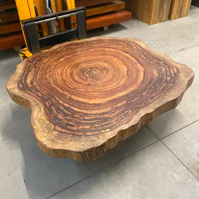 Exotic Live Edge African Zebrawood Slab (Cookie Cut), View more