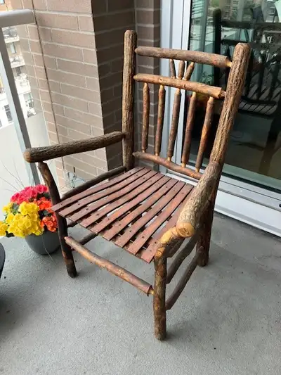 Beautiful chair in like new condition. Bought in the Adirondacks. Lasts forever. (well, almost :) )