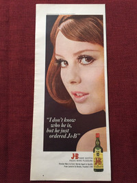 1968 J & B Scotch Original Ad