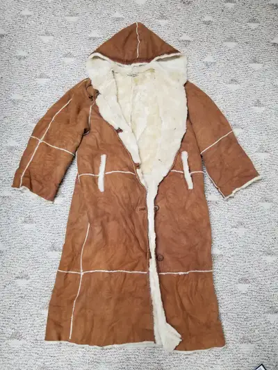 Spanish Leather Jacket with Shearling Liner, Size 42, View more
