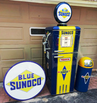 Package deal!!  Sunoco Fridge, Sign and trash can SPECIAL $2995