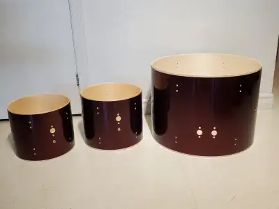 3pc Drum Shells, 22", 13", 12" - Gorgeous Burgundy Clean - Save$, View more