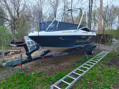 Beautiful jet drive ski boat... if it wasn't so damn dirty and needs the upholstery done. The most s...