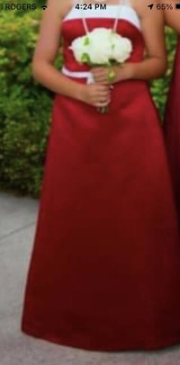 Beautiful Claret Red Bridesmaid Dress