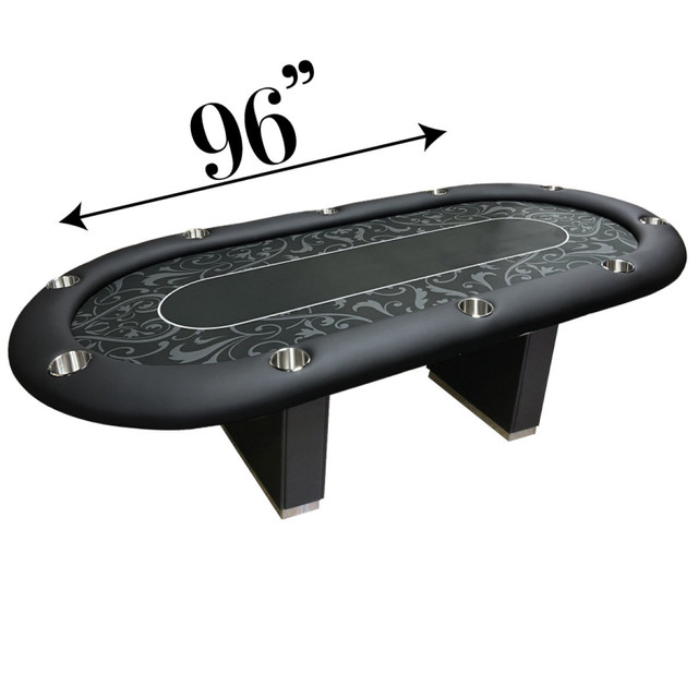 Poker Table - 10 Player Black Felt with Box Legs in Dining Tables & Sets in Mississauga / Peel Region