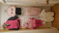 Baby Girl Jacket and Car Bag, Size 3/6, 6/9, 18 and 3T