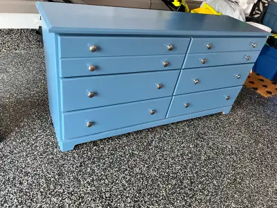 PAINTED PINE DRESSER (6 DRAWERS) WITH MATCHING NIGHTSTAND, View more