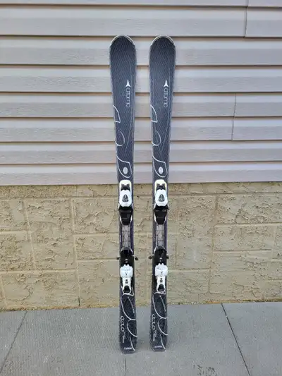 Atomic 154cm skis with bindings, View more