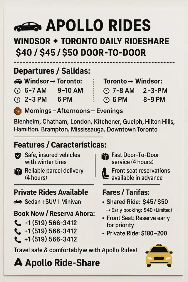 Toronto  To Windsor64961231666049121