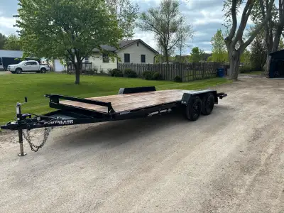 2025 southland 18ft flat deck trailer, in brand new condition. 2x 3500lb axles.