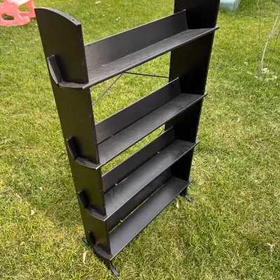 Black media or book Shelf 4 shelf , View more