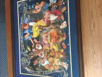 Snow White , Prince, 7  Dwarfs - Collector Picture