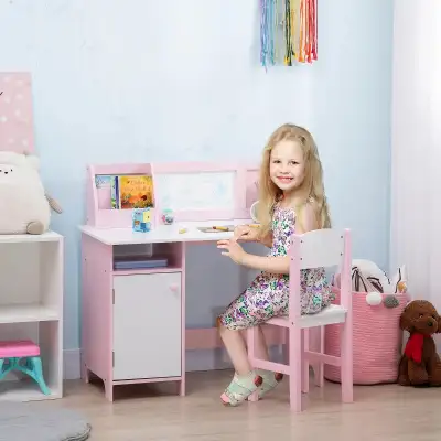Kids Desk and Chair Set with Whiteboard,, View more